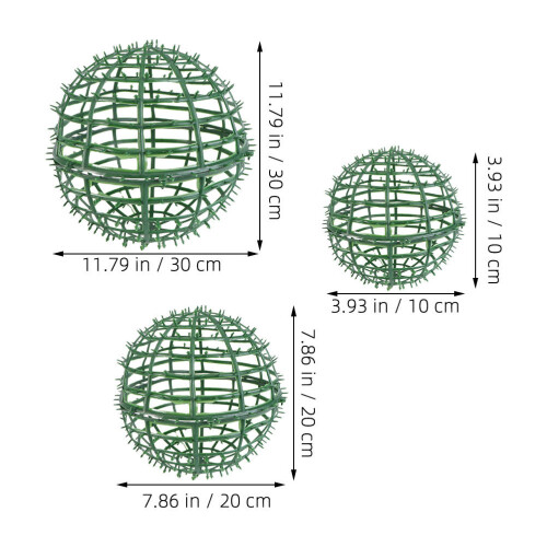 3Pcs De Suporte Para Bola Topiária, Floral E 2