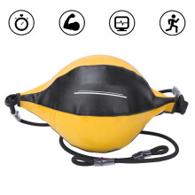 Doppelendiger aufblasbarer Box-Reboundball 20 cm Schwarz Gelb