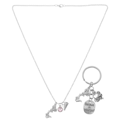 Conjunto Chaveiro Colar Pingente Ginástica