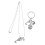 Conjunto Chaveiro Colar Pingente Ginástica 11