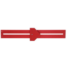 Roter Aluminiumlegierung T-förmige Anreißschiene, 0-26 cm, Holzarbeitsmarkierungswerkzeug