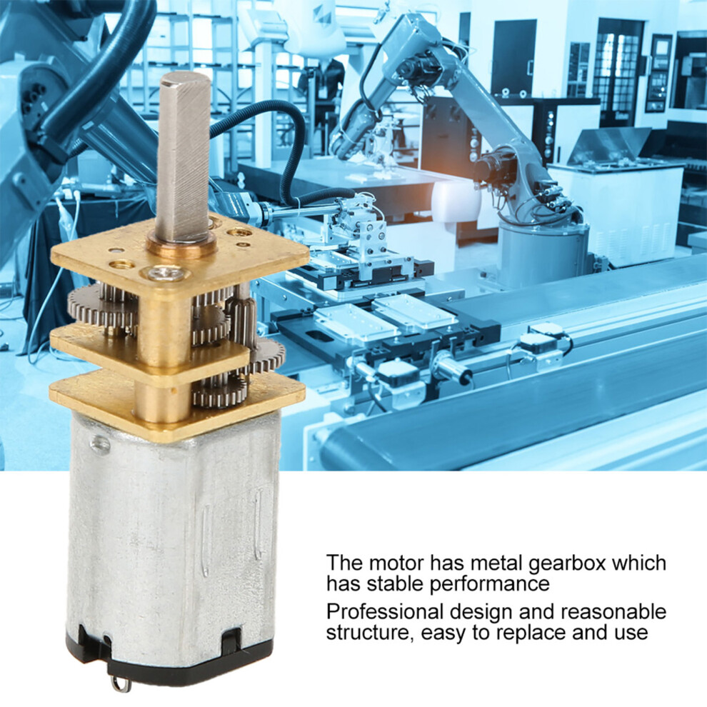 Durable Ga12-N20 3V Dc Motor With Metal Gearbox 100Rpm Option 9331362395017