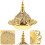 2Stk Arabischer Räucherstäbchenhalter Gold Durchbrochener Eisenbecher 9