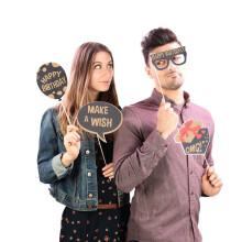 22 Unidades Marco Foto Gafas Cabina Fiestas