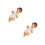 2 Mini Jesus Baby Harzfigur Religiöses 9