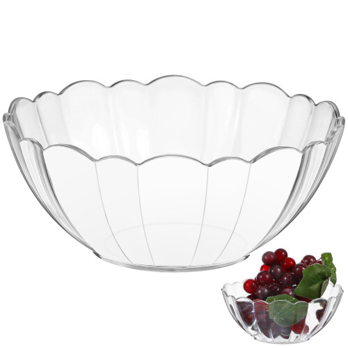 Bowl Acrílico Redondo Transparente Para Ensalada 17 cm 1