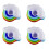 4St Inflatable Schwimmender Regenbogen Getränkehalter Für 2