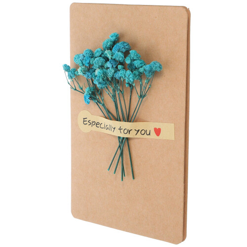Tarjeta Artística Plegable Con Flores 3D Y