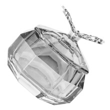 Stylish Grey Manicure Nail Dish Cup Durable Zinc Alloy Lid