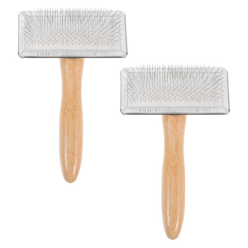 2Pcs Escova Slicker Para Fieltro Agulhado Com De