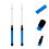 1Pair Blue Drum Brush for Percussion Drum Set Durable Nylon ABS Handle 4