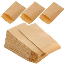 50pcs Kraft Paper Seed Envelopes Small Adhesive Stick Cash Coin Storage Packets for Tiny Items Rustic Paper Bags for Presents and Organizing