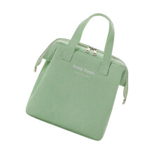 Thermal Food Storage Bag Pastel Color Design Compartment-Green