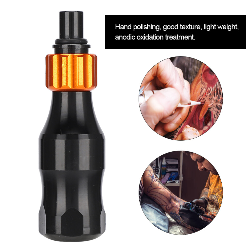 Black Tattoo Machine Grip 25Mm Adjustable For Cartridge Needles