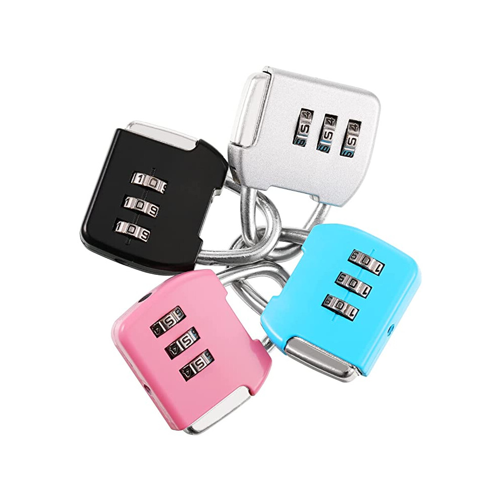 4 Pieces Password Padlock Locking Device Zinc Alloy Digit Code-image-OPC-PN2CBJ5-NEW