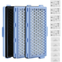 Sæt med HEPA-filtre til Miele Compact C1 & C2, Complete C2 & C3, S8340 støvsugere, HEPA-filtre til Miele støvsugere, med 5 motorer