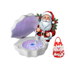 (Lila) Julklapp 2025 Shell-högtalare Shell-lampa Trådlös Bluetooth-högtalare Subwoofer Sovbordsprydnader Gåva