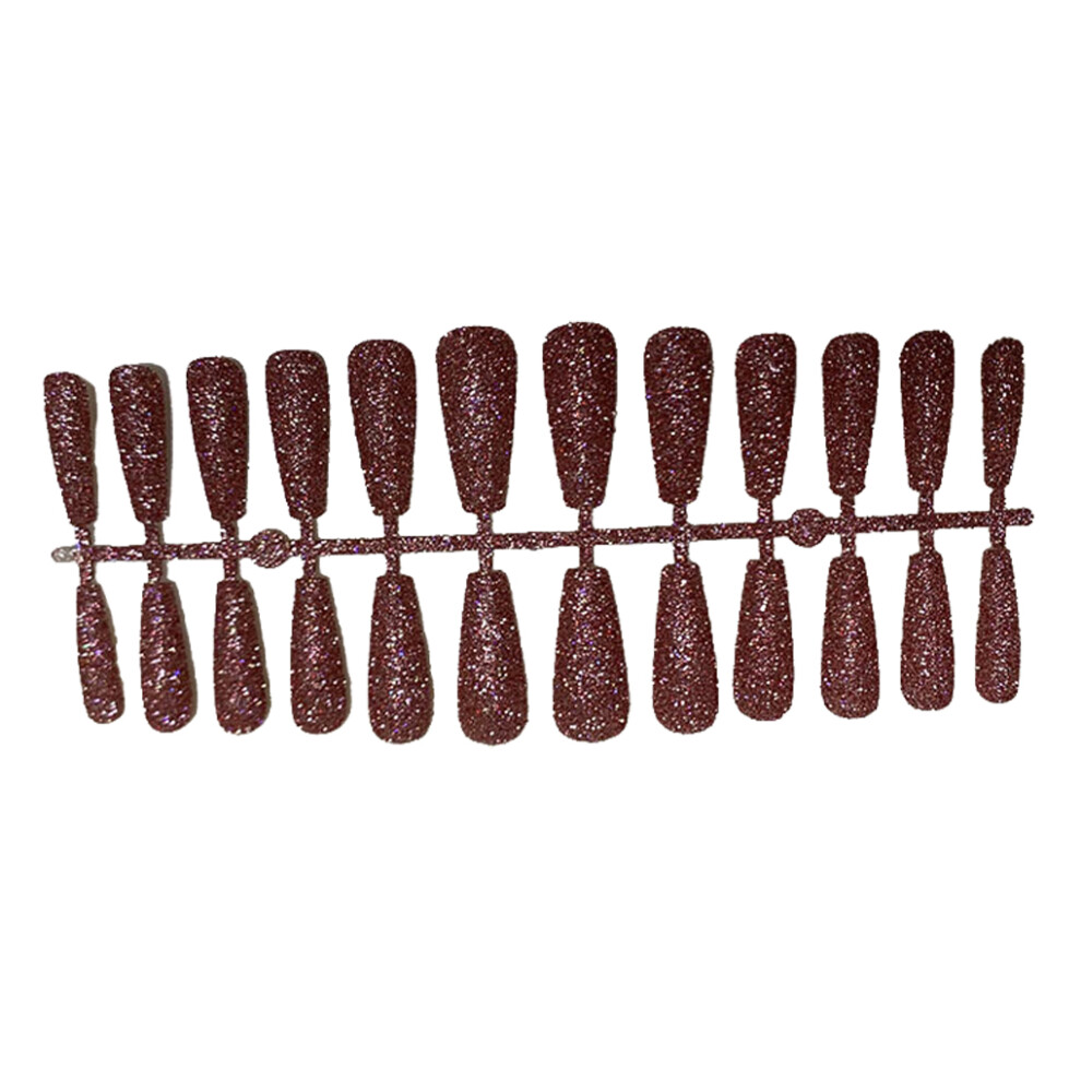 Dark/Pink ( Pink) 24 Pcs Fake Nails Artificial Nail Tips Ple Operation Fingernail Decal