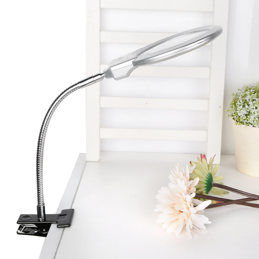 LED Clamp Magnifier 2.25X/5X ABS Plastic Reading Light-image-OPC-PN2CMYN-NEW