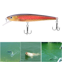 11CM Plastic 3D Fish Eye Minnow Hard Bait Lure, Lifelike Artificial Tackle