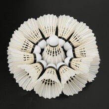 12PCS Goose Feather Badminton Shuttlecocks, Model 1005, 196g