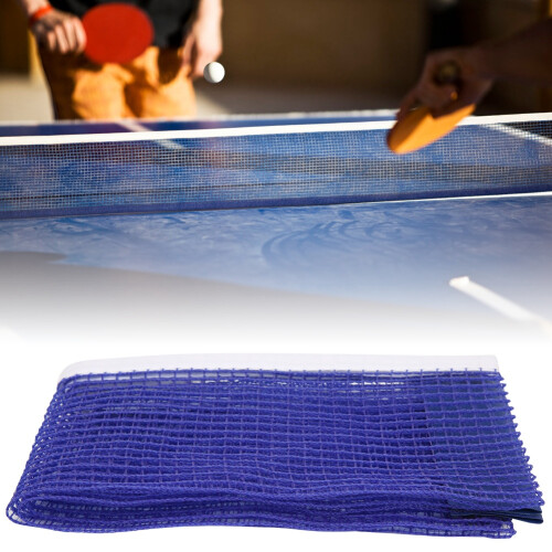 Portable Blue Polyester Table Tennis Net with Metal Bracket 4ft 2