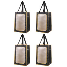 4Stk Transparente Fensterdesign Geschenkverpackungsbeutel