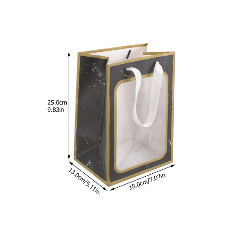 4Stk Transparente Fensterdesign Geschenkverpackungsbeutel 2
