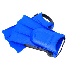 Children's Lightweight PVC Diving Fins Short Snorkel Flippers Blue 25-30 Yard