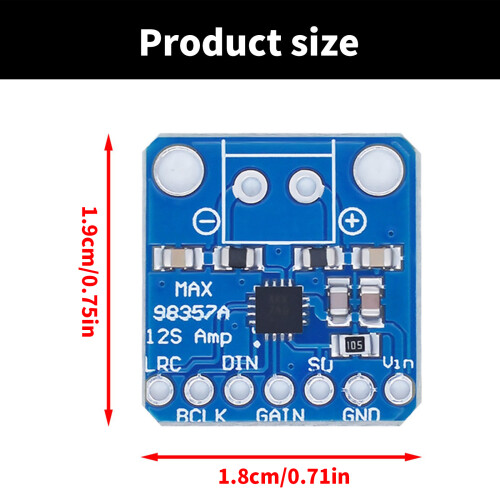 5V Class D Auditory Amplifier Module MAX98357A with Thermal 2
