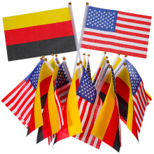 20Stk Kleine Fahnen Usa Und Deutsche Für Veranstaltungen