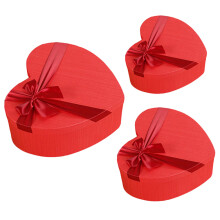 3Stk Rotes Herzförmiges Aus Papier Für Valentinstag