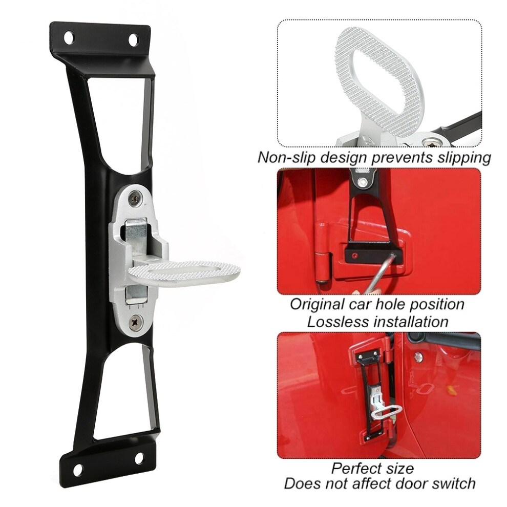 Iron Non-Slip Door Hinge Pedal Folding Step Fits Jeep Wrangler Jk 07-18 3741362400431