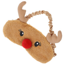 Máscara De Ojos De Peluche Ajustable Para Yoga