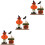 3Stk Halloween Tischmitte Holz Tischschmuck 7