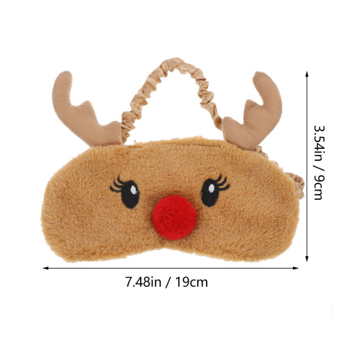 Máscara De Ojos De Peluche Ajustable Para Yoga 1