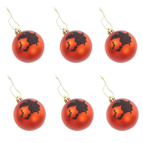 24 Halloween Glitzer Bruchsichere Baumkugeln 1