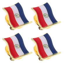 4 Peças Pins Paraguai Metal Para Orgulho
