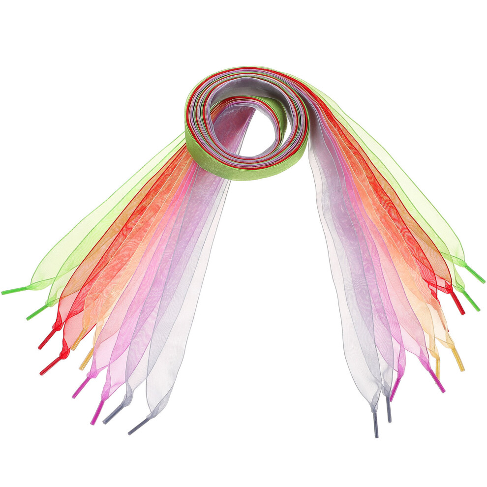 5 Satijnen Veters Chiffon Schoenveters Gekleurde Sportschoen Snoeren-image