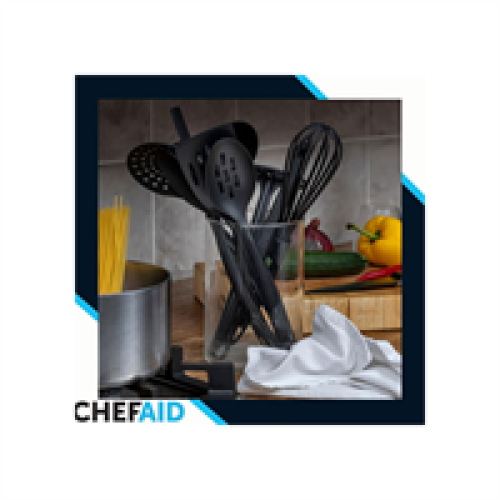 Chef Aid Nylon Skimmer Kitchen Utensil - Black 1