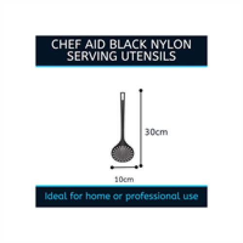 Chef Aid Nylon Skimmer Kitchen Utensil - Black 2