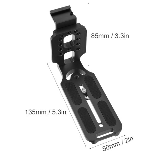 Universal Metal L Shape Quick Release Plate for Camera, Black, 135x50x85mm 1