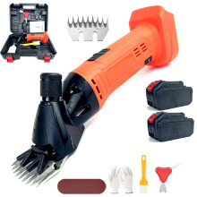 Electric Wool Shears, Cordless Livestock Trimmer, 2000rpm High Speed, Dual 3000mah Lithium Batteries, Alloy Steel Rust-proof Blades (9straightteeth)