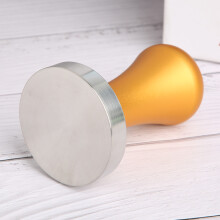 58mm Gold Stainless Steel Coffee Tamper – 427g Detachable Powder Press