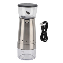 Molinillo de café ajustable, molinillo eléctrico recargable para uso doméstico y de cocina, diseño de arco cómodo, funcionamiento sencillo con