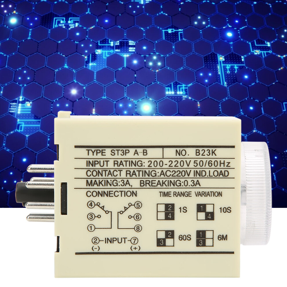 Anti Interference Delay Timer Relay St3pa B Adjustable Knob Pc Shell Ac220v 4661362402084