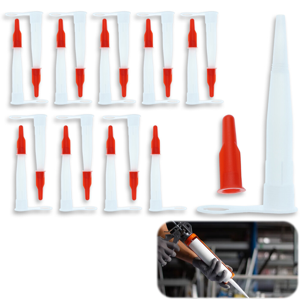 Household And Industrial Use Caulk Nozzles, Caulk Nozzle Extension With Seal Covers For Long-Term Storage, Threaded Design Ensures Leak-Free Applicati 9153484461803