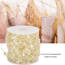 60m Beige Faux Pearl Bead String for DIY Christmas & Wedding Decor