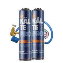 KALTEPRO Klimaanlagen-Kit R134a 3in1 mit Dichtmittel 2x 500 ml + Schlauch