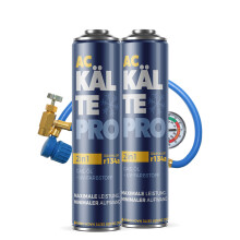 KALTEPRO 2in1 Klimaanlagengas R134a 2x 500 ml + SCHLAUCH - KIT